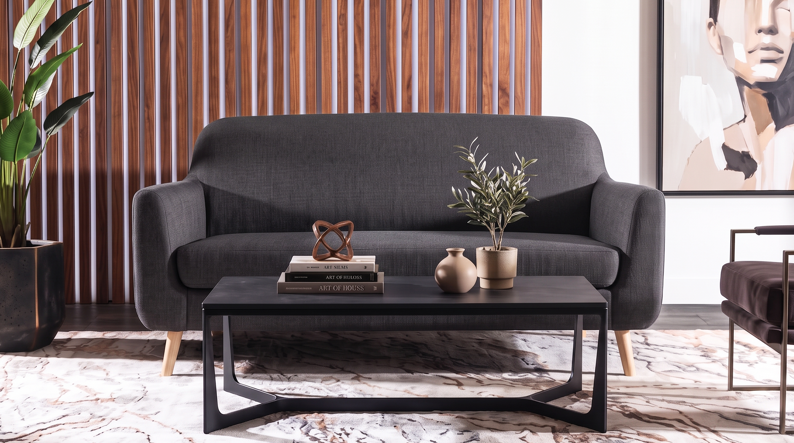 GRIMALDI LOVE SEAT GRIS OBSCURO