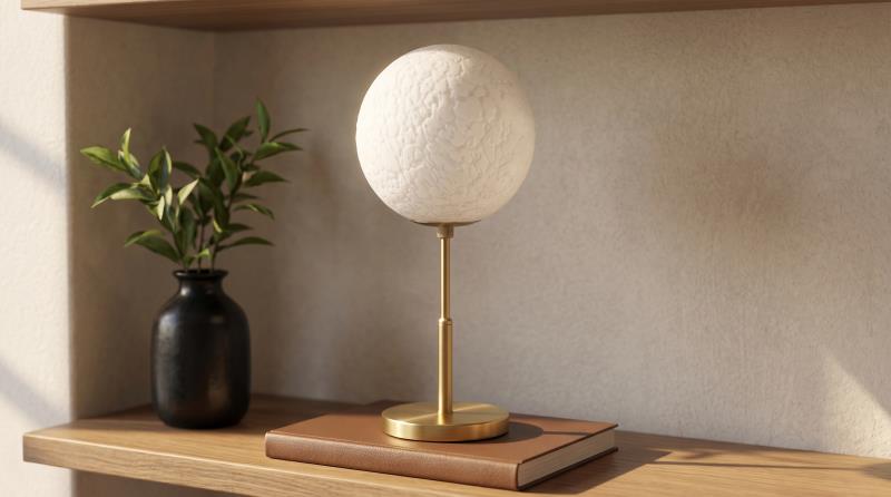 MINIMAL LAMPARA DE MESA COLOR ORO ANTIQUE