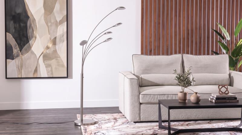 MINIMAL AP403 LAMPARA DE PISO PLATA