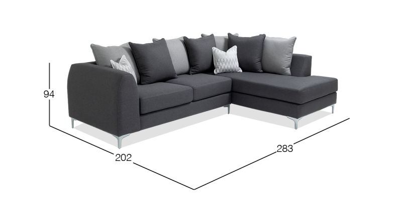 EBONY SALA MODULAR DERECHA TREND GRAY