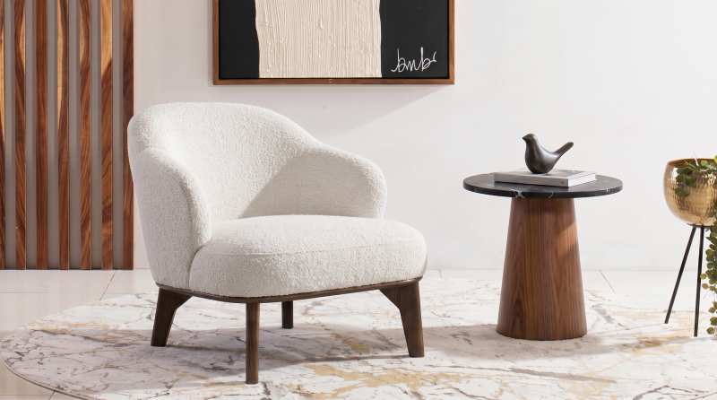VERONA SILLON OCASIONAL COPENHAGUE LINEN PATA WALNUT CM460-1D-F
