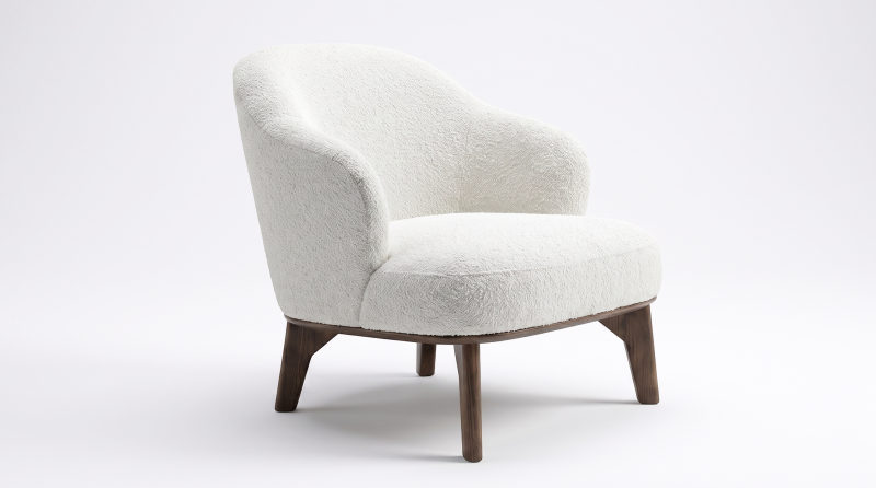 VERONA SILLON OCASIONAL COPENHAGUE LINEN PATA WALNUT CM460-1D-F