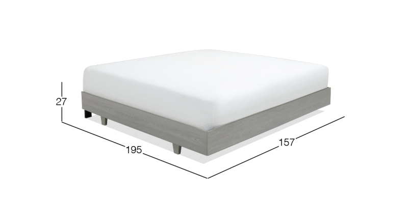 CONSTANZA BASE CAMA Q.S. GRIS   