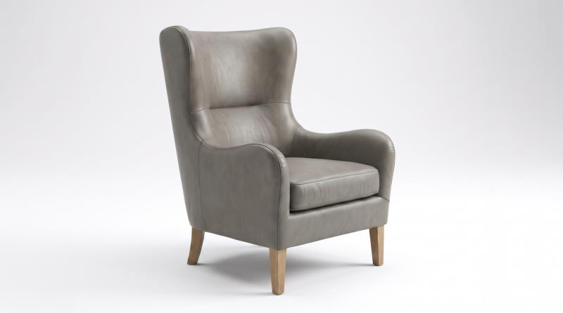 PARIS SILLON OCASIONAL PIEL VERONA CARBON PATAS WALNUT CM320-1F-L