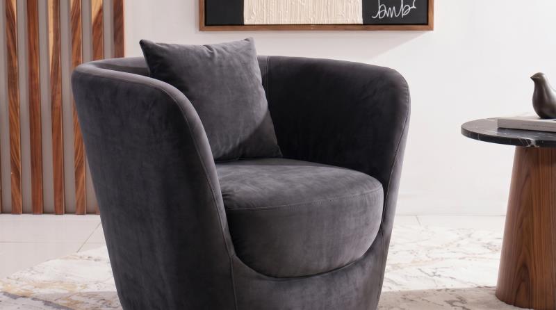 VIVA SILLON OCASIONAL GIRATORIO GOLF BLACK CM250-SW-F