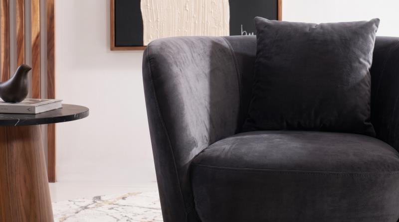 VIVA SILLON OCASIONAL GIRATORIO GOLF BLACK CM250-SW-F
