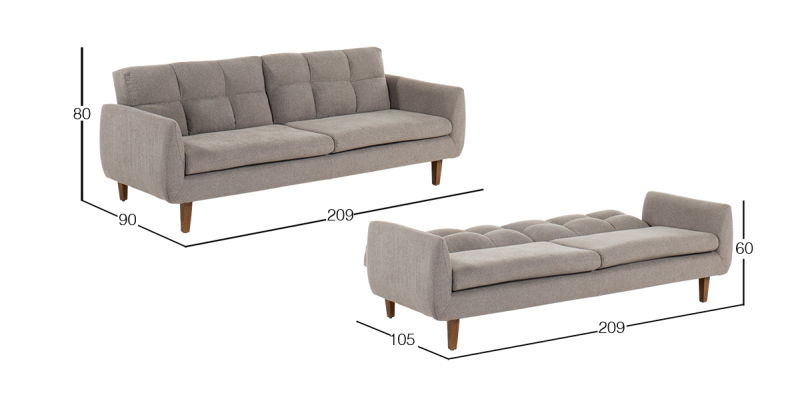 OLMOS SOFA CAMA DYLAN LATTE