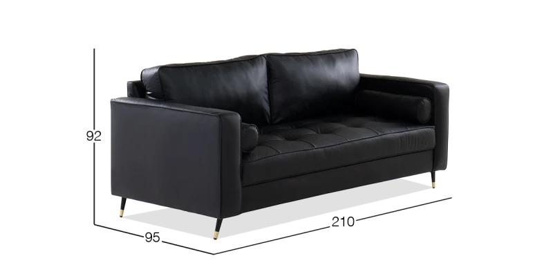 HAVEN SOFA PIEL MATCH GRIS