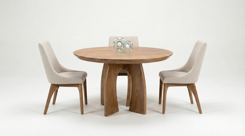 NIKK MESA COMEDOR REDONDA CHAPA PAROTA 120 D