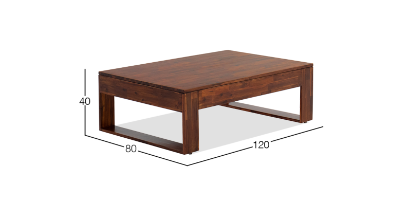 KIPOS EXL MESA DE CENTRO RECTANGULAR ACACIA