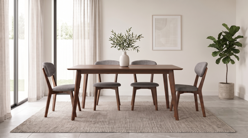 VALENTINA MESA COMEDOR RECTANGULAR NOGAL