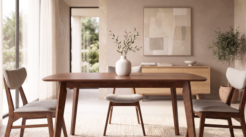 VALENCIA MESA COMEDOR RECTANGULAR NOGAL LW-127-MR-NOG