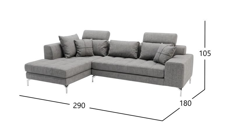 ITALIA SALA MODULAR IZQUIERDA HAMMERTIME GRAY # 20 MX2260