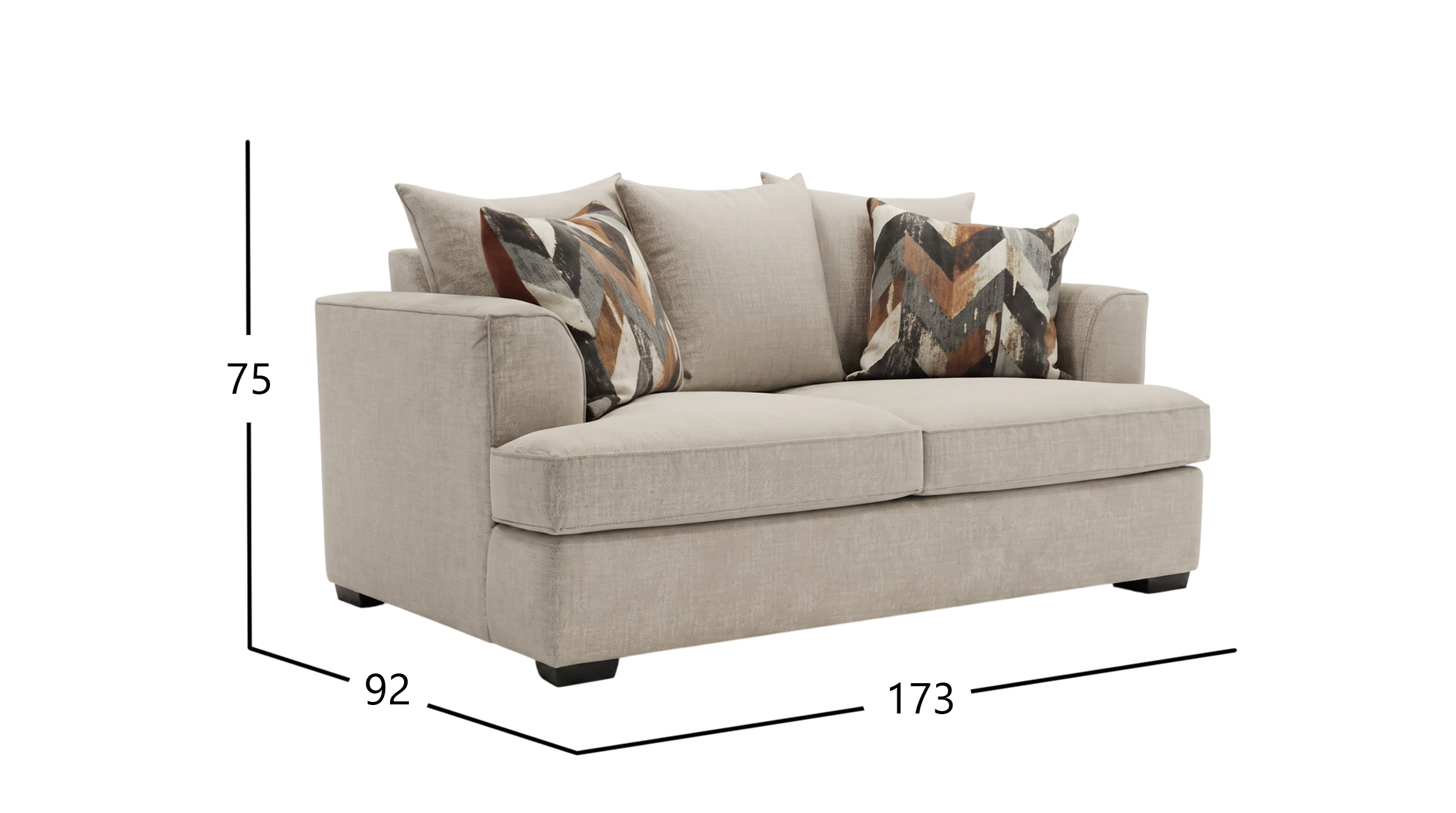 CANBERRA LOVE SEAT BEIGE