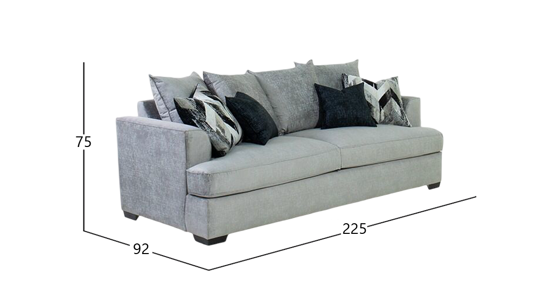 CANBERRA SOFA GRIS (HIGHLIGHT SILVER)