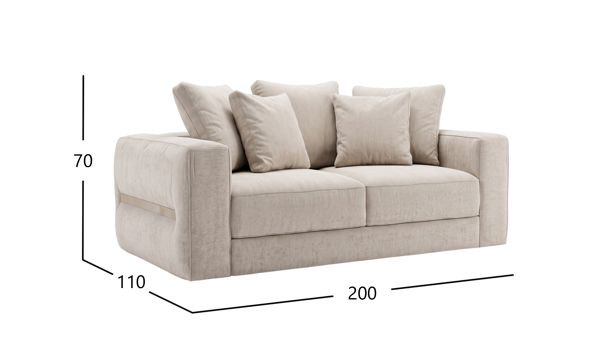 CARENZA LOVE SEAT BRUNA BIT NATURAL