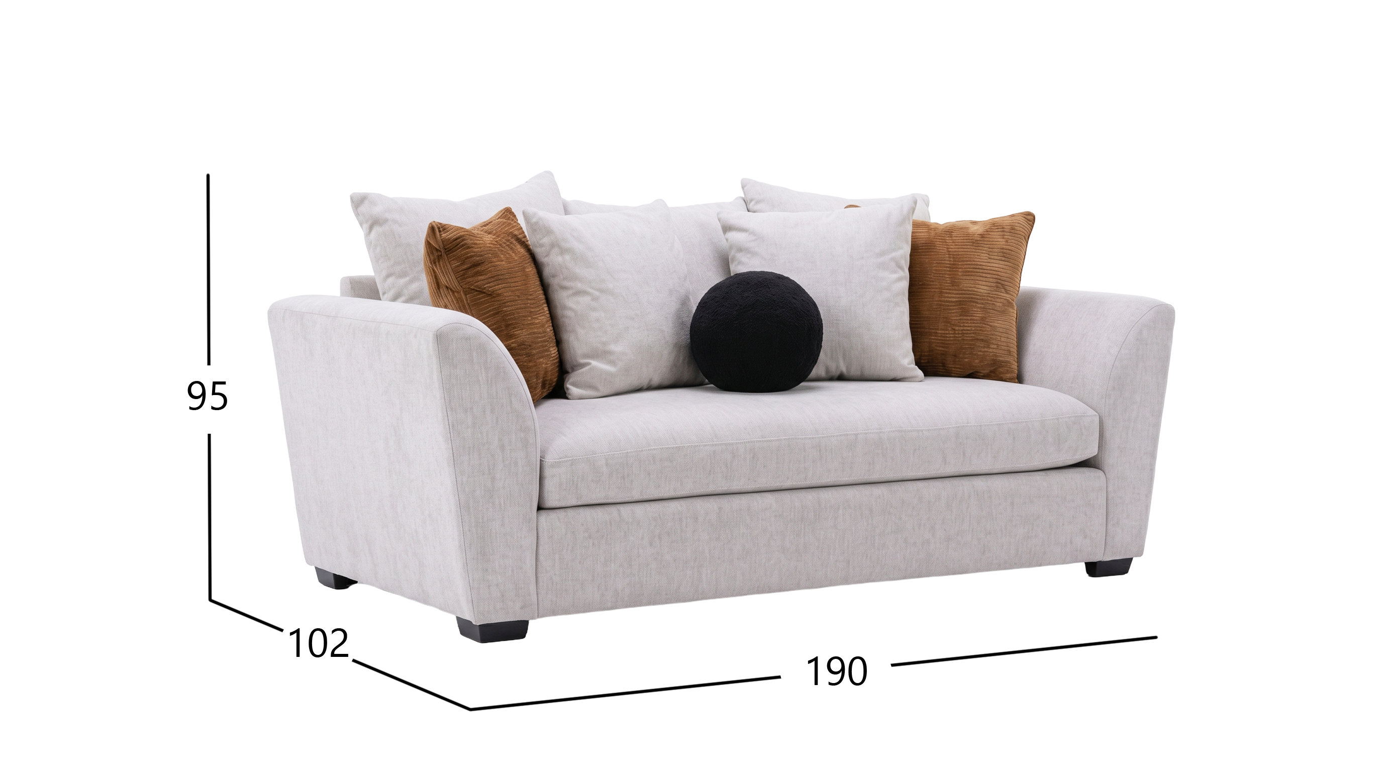 CLARISSA LOVE SEAT BOLTON FLAX