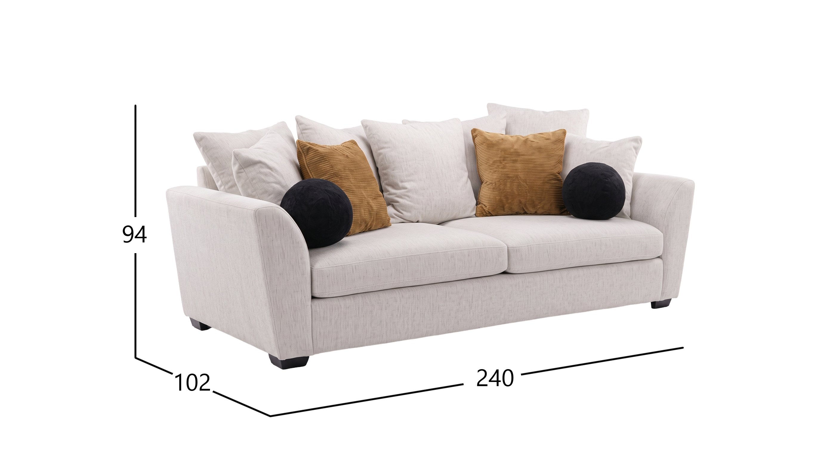 CLARISSA SOFA BOLTON FLAX