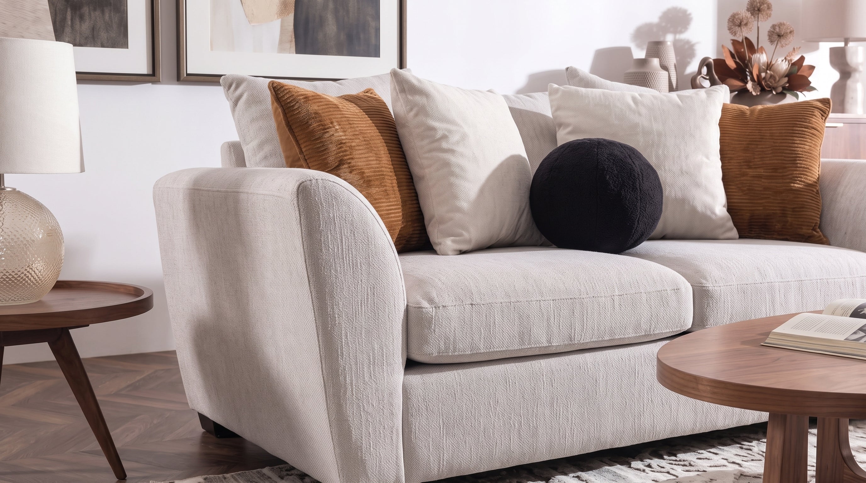 CLARISSA LOVE SEAT BOLTON FLAX