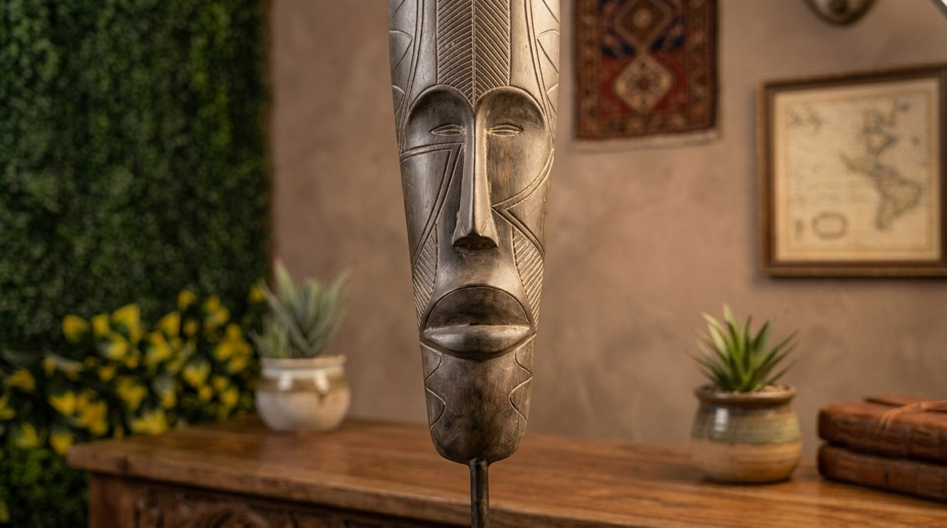 KARA ESCULTURA DE MADERA DELGADA CHICA