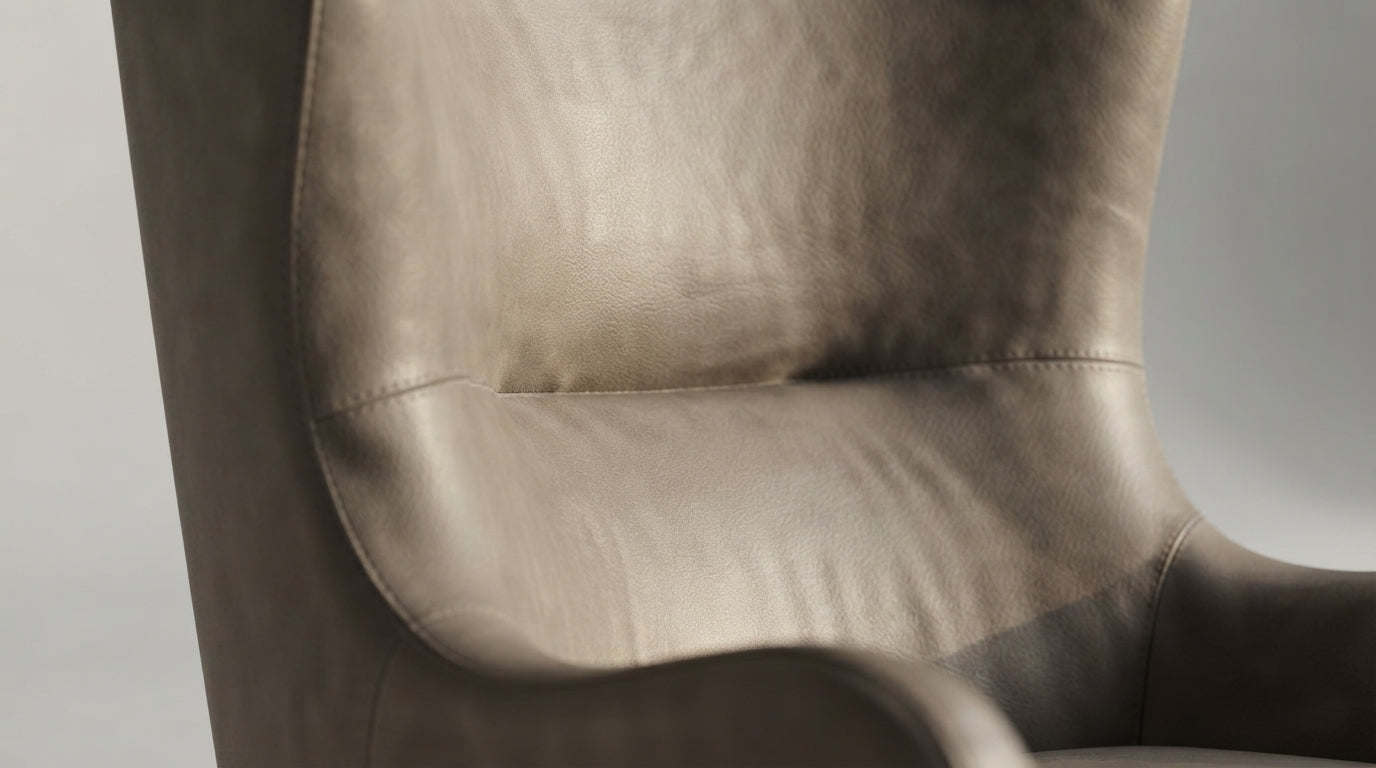 PARIS SILLON OCASIONAL PIEL VERONA CARBON PATAS WALNUT