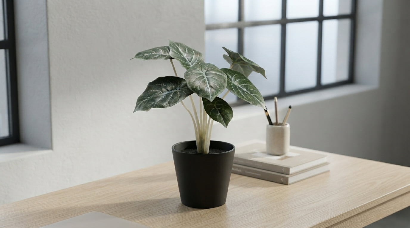 ALOCASIA PLANTA ARTIFICIAL EN MACETA