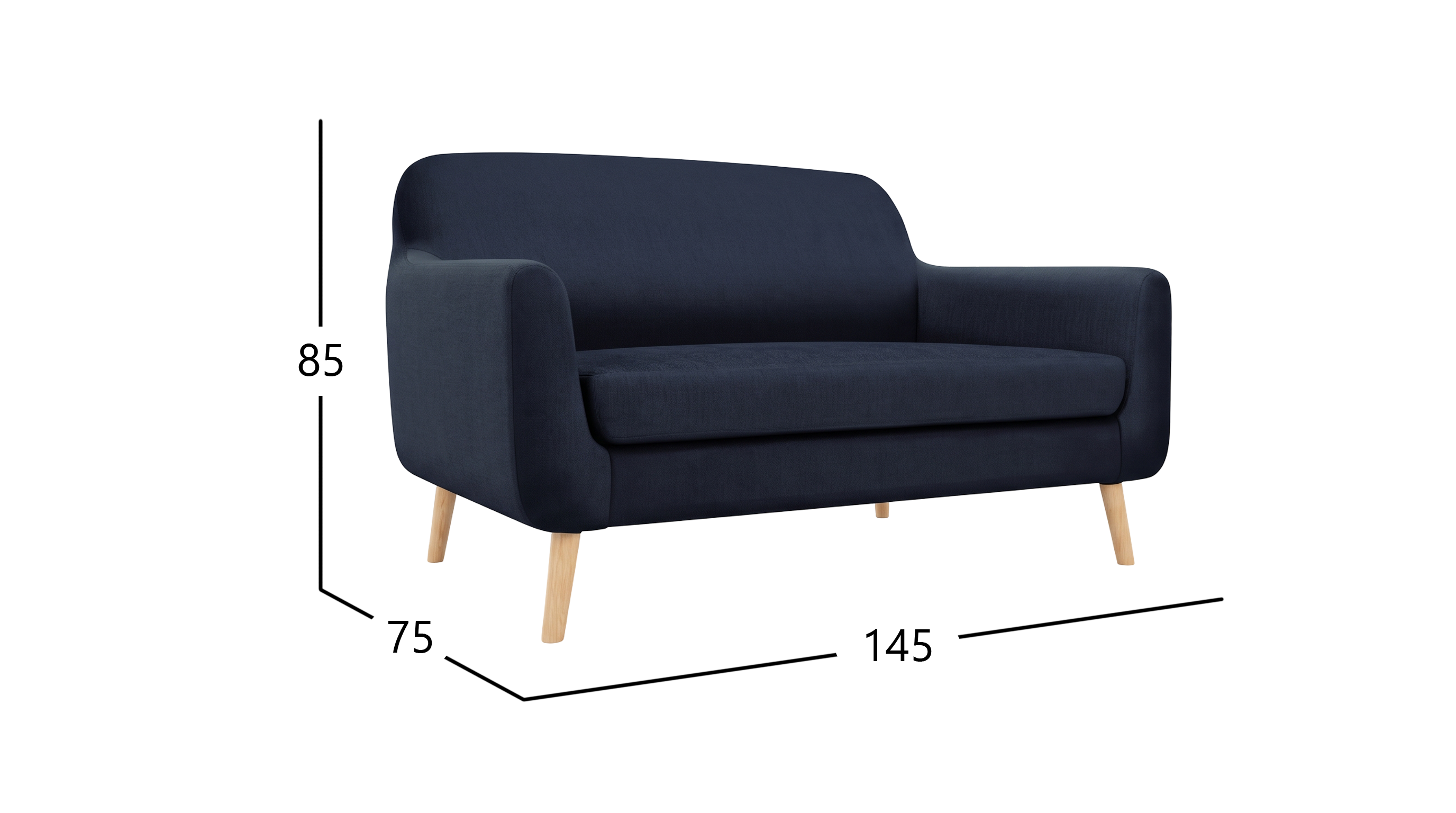 GRIMALDI LOVE SEAT GRIS OBSCURO