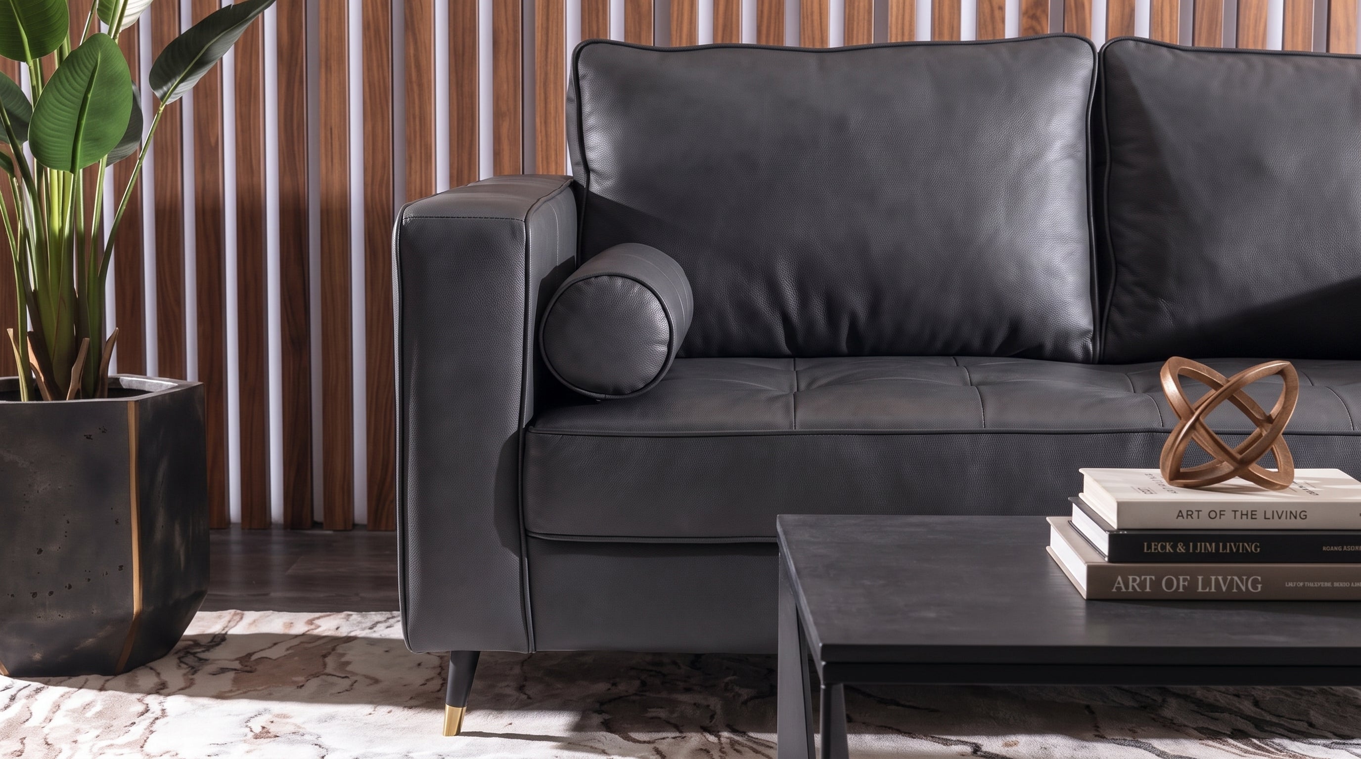 HAVEN SOFA PIEL MATCH GRIS