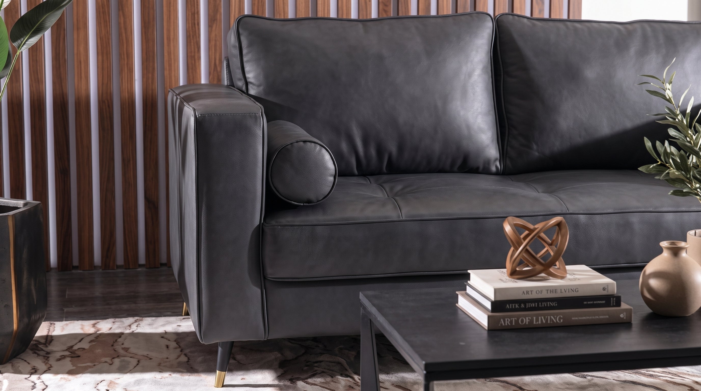 HAVEN SOFA PIEL MATCH GRIS