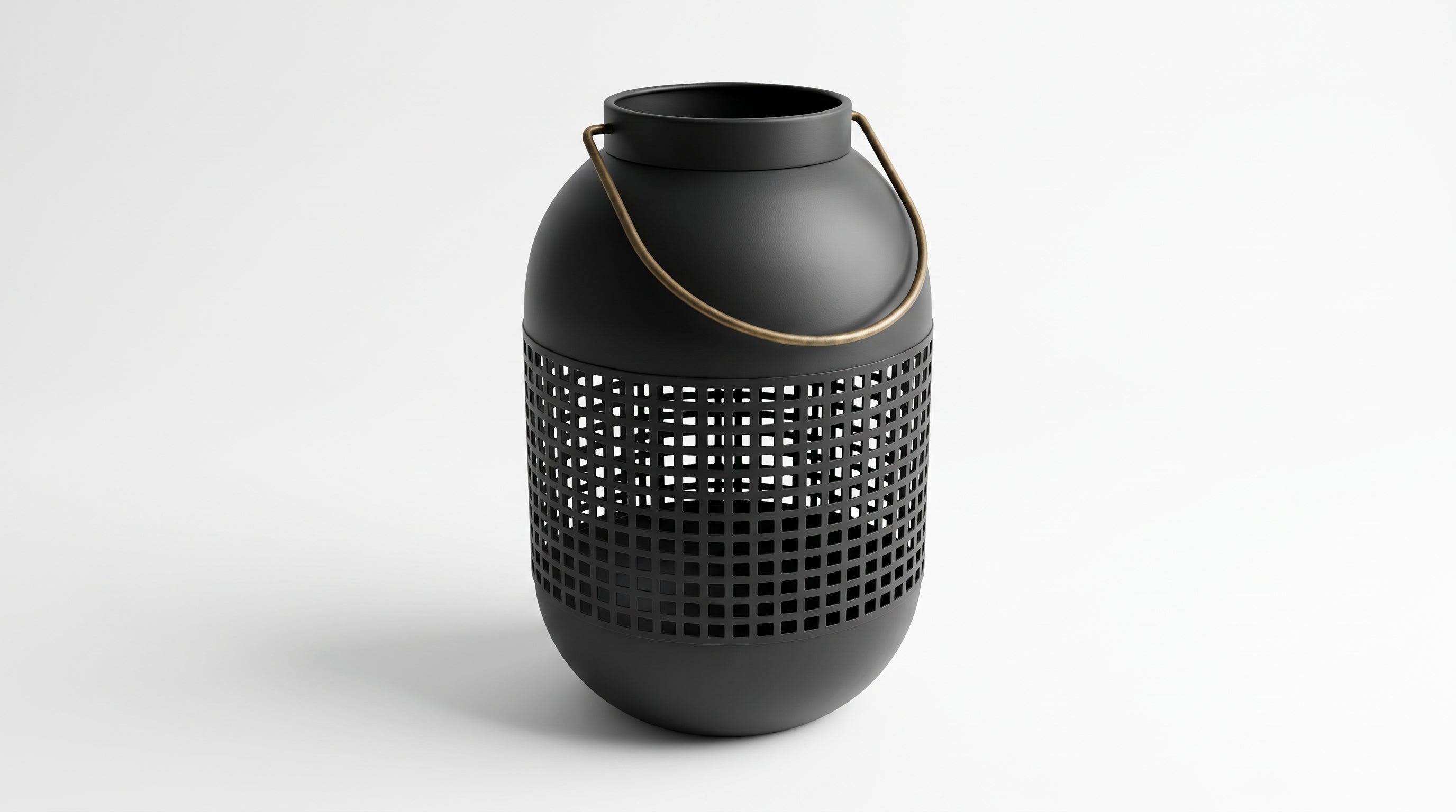JULA PORTA VELAS EN METAL ACABADO NEGRO