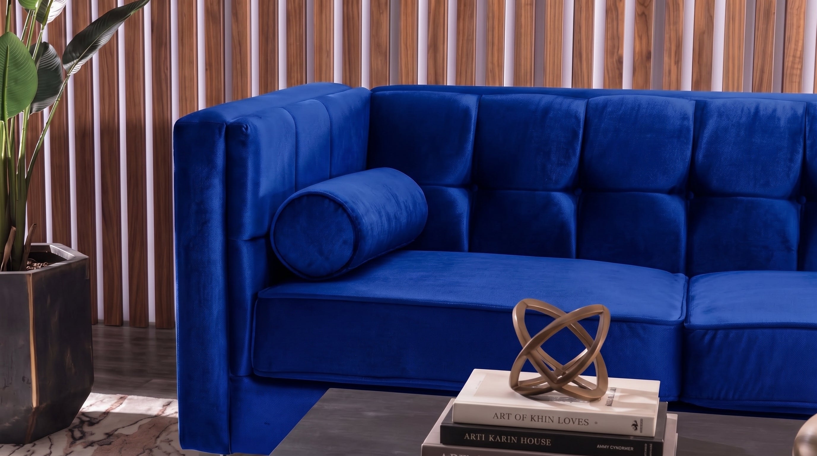 MADISON LOVE SEAT TERCIOPELO AZUL