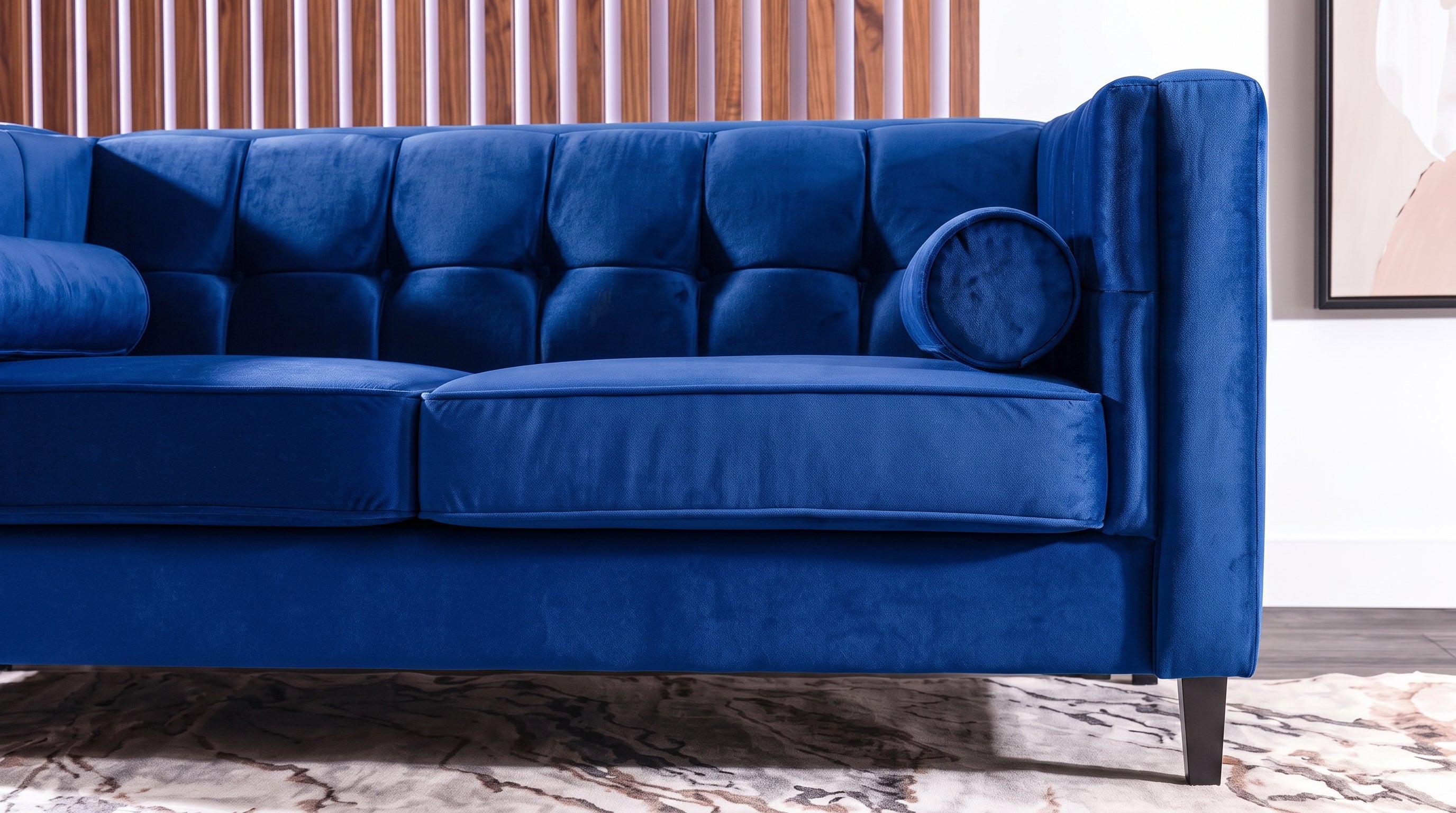MADISON LOVE SEAT TERCIOPELO AZUL