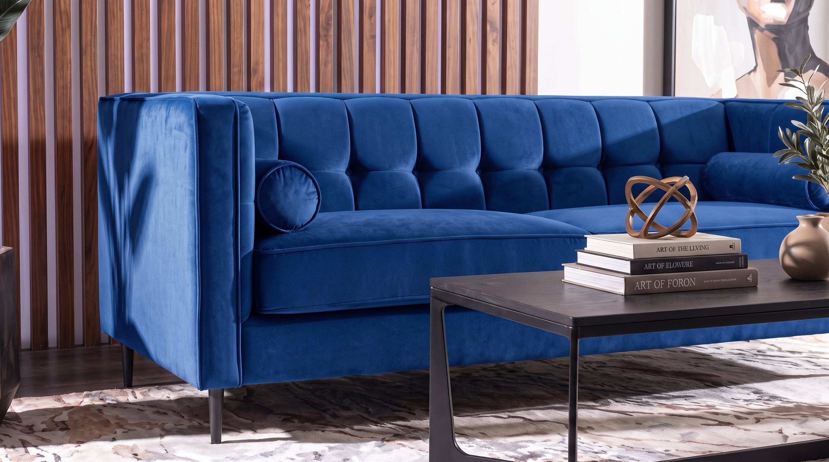 MADISON SOFA TERCIOPELO AZUL