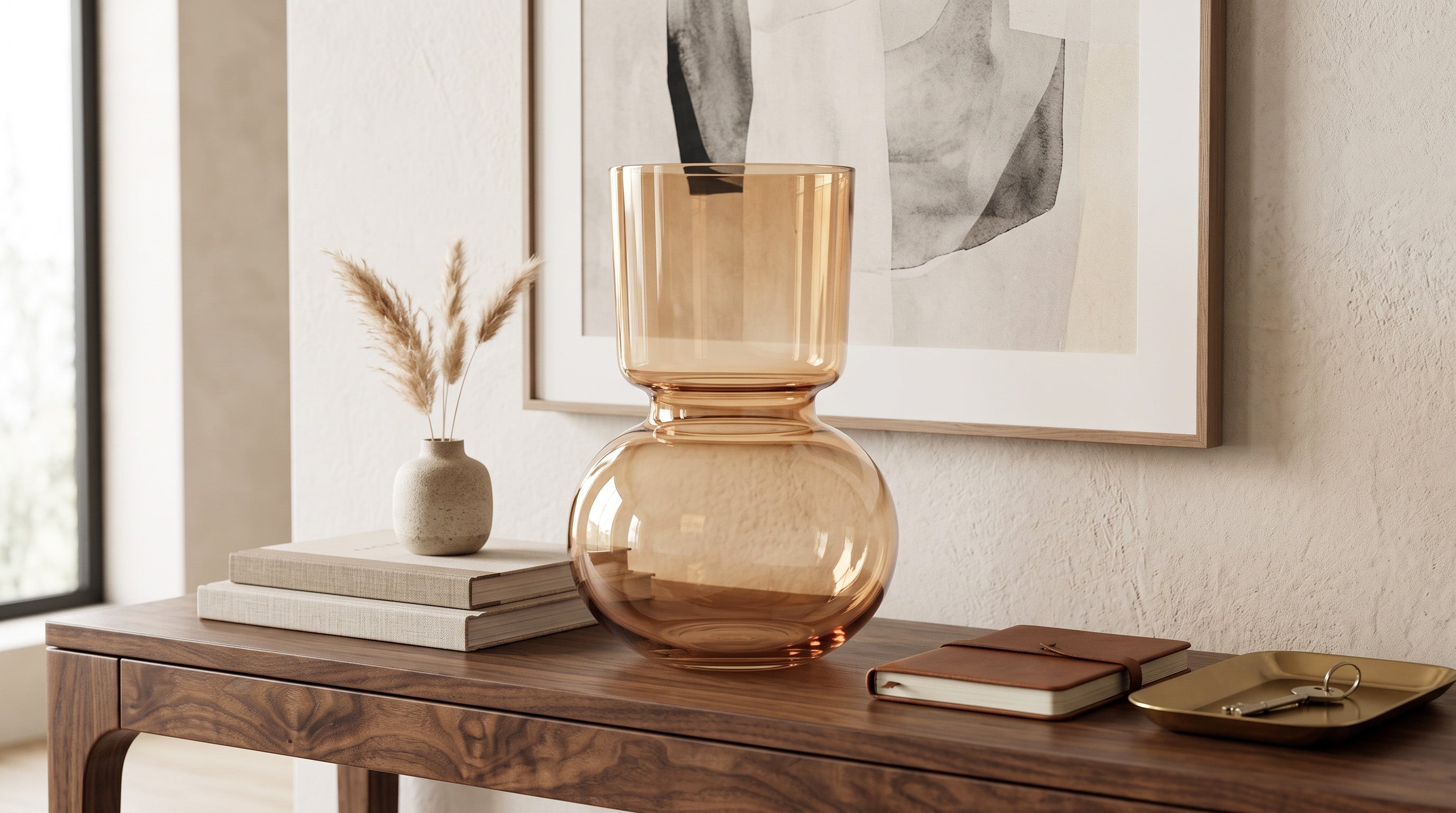 PEACH FLORERO DE CRISTAL GRANDE