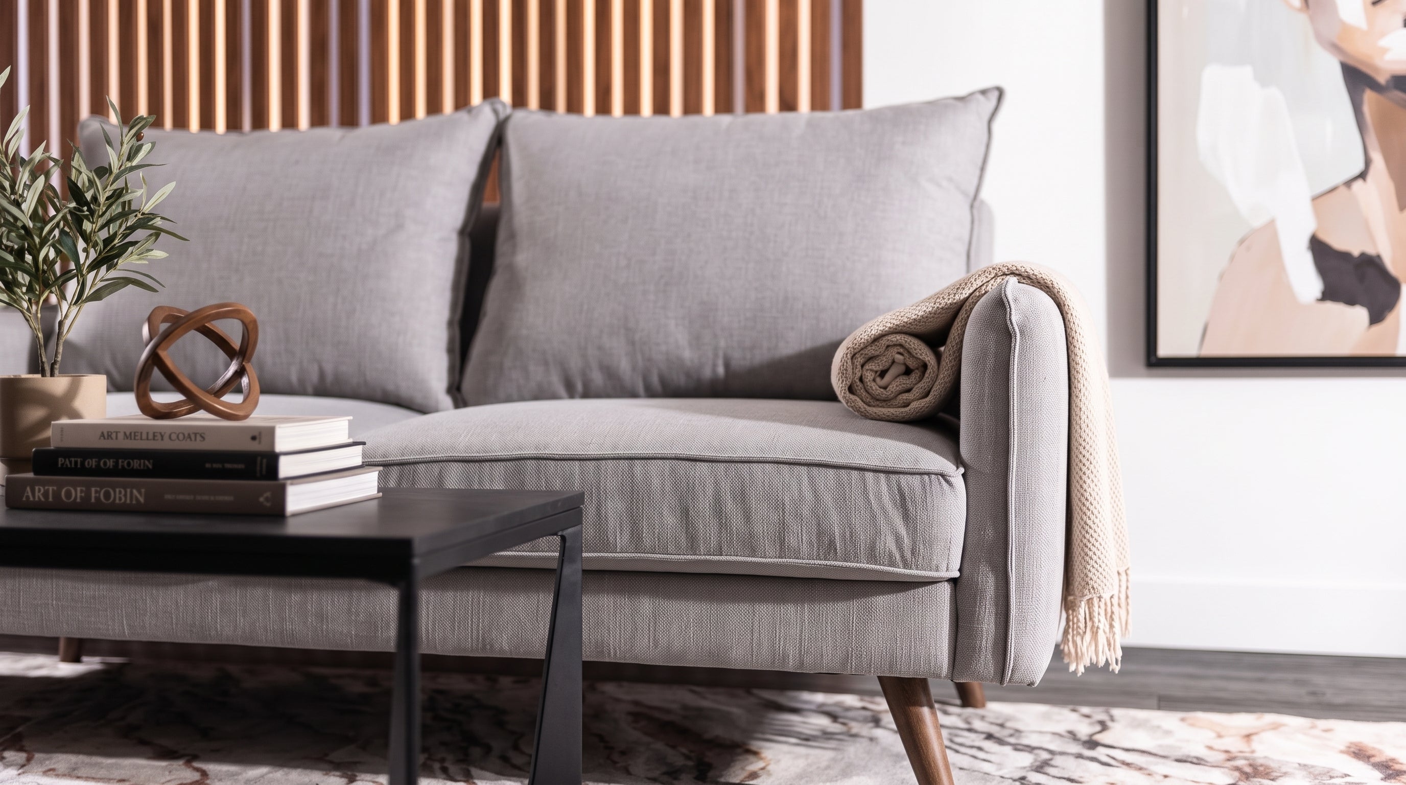 TUTTO LOVE SEAT NOGAL NATURAL GRIS