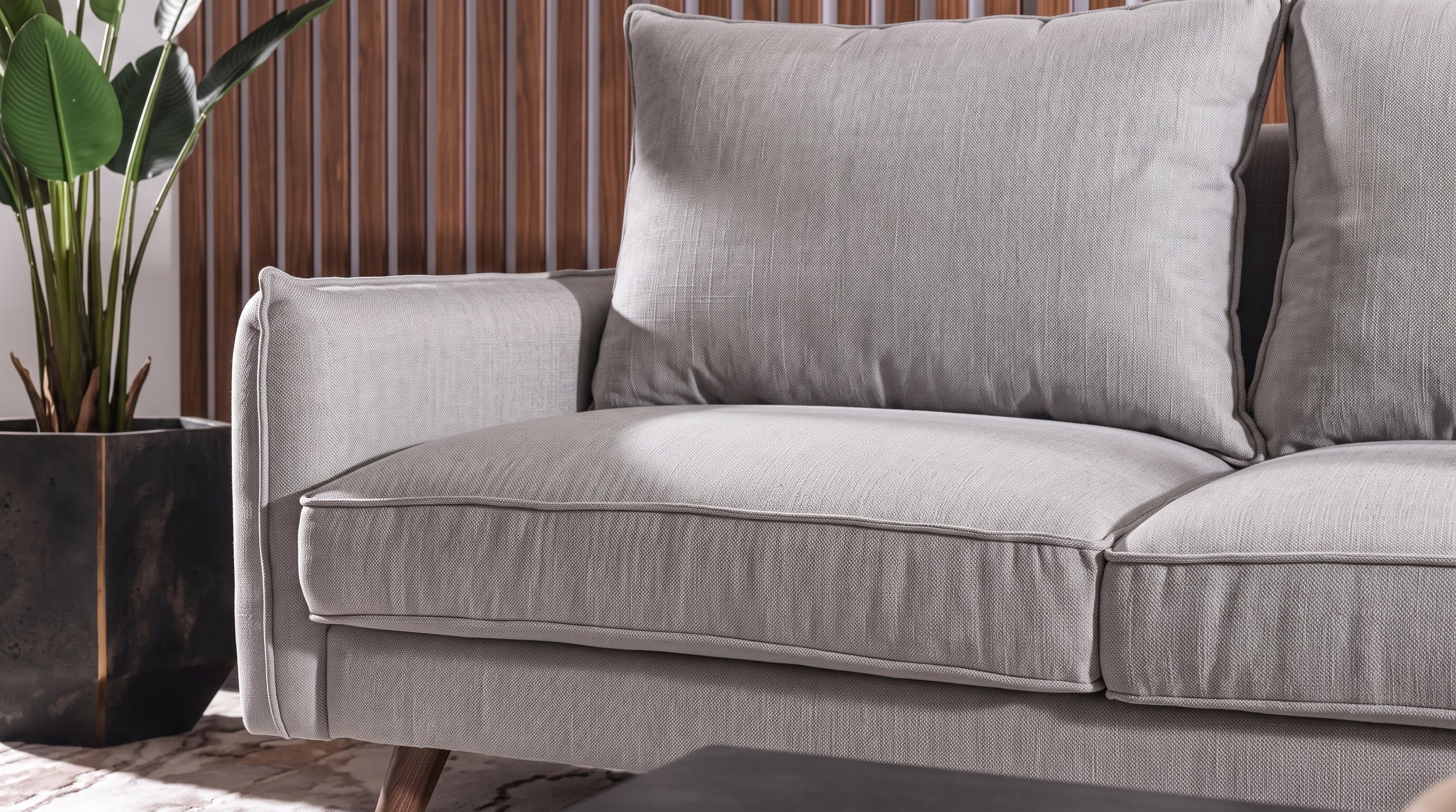 TUTTO LOVE SEAT NOGAL NATURAL GRIS