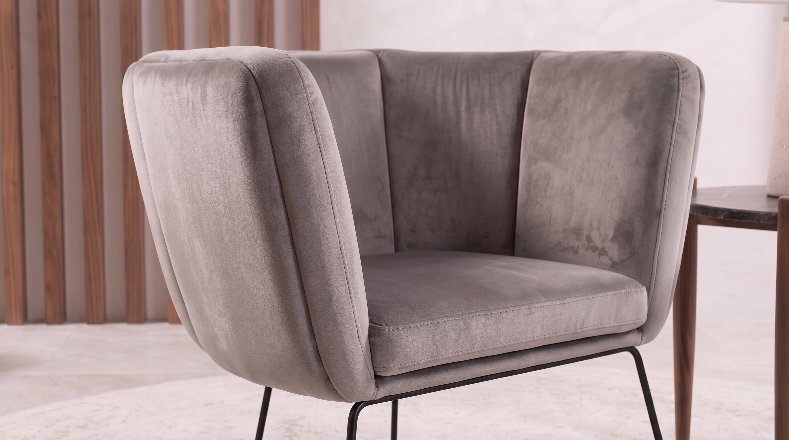 ZANZIBAR SILLON OCASIONAL VELVET GREY
