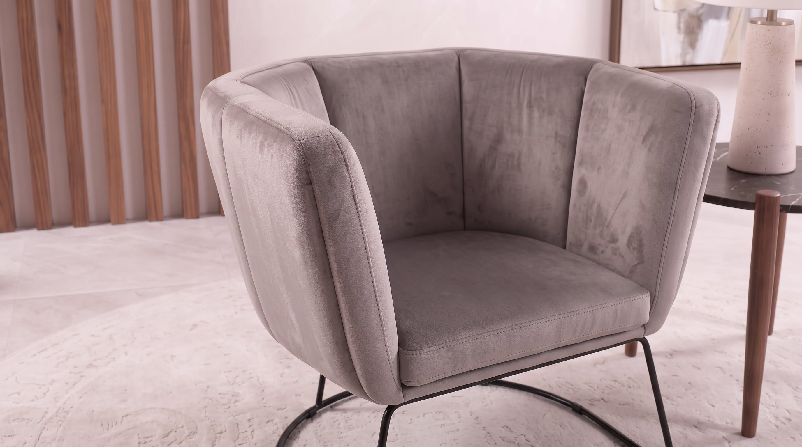 ZANZIBAR SILLON OCASIONAL VELVET GREY