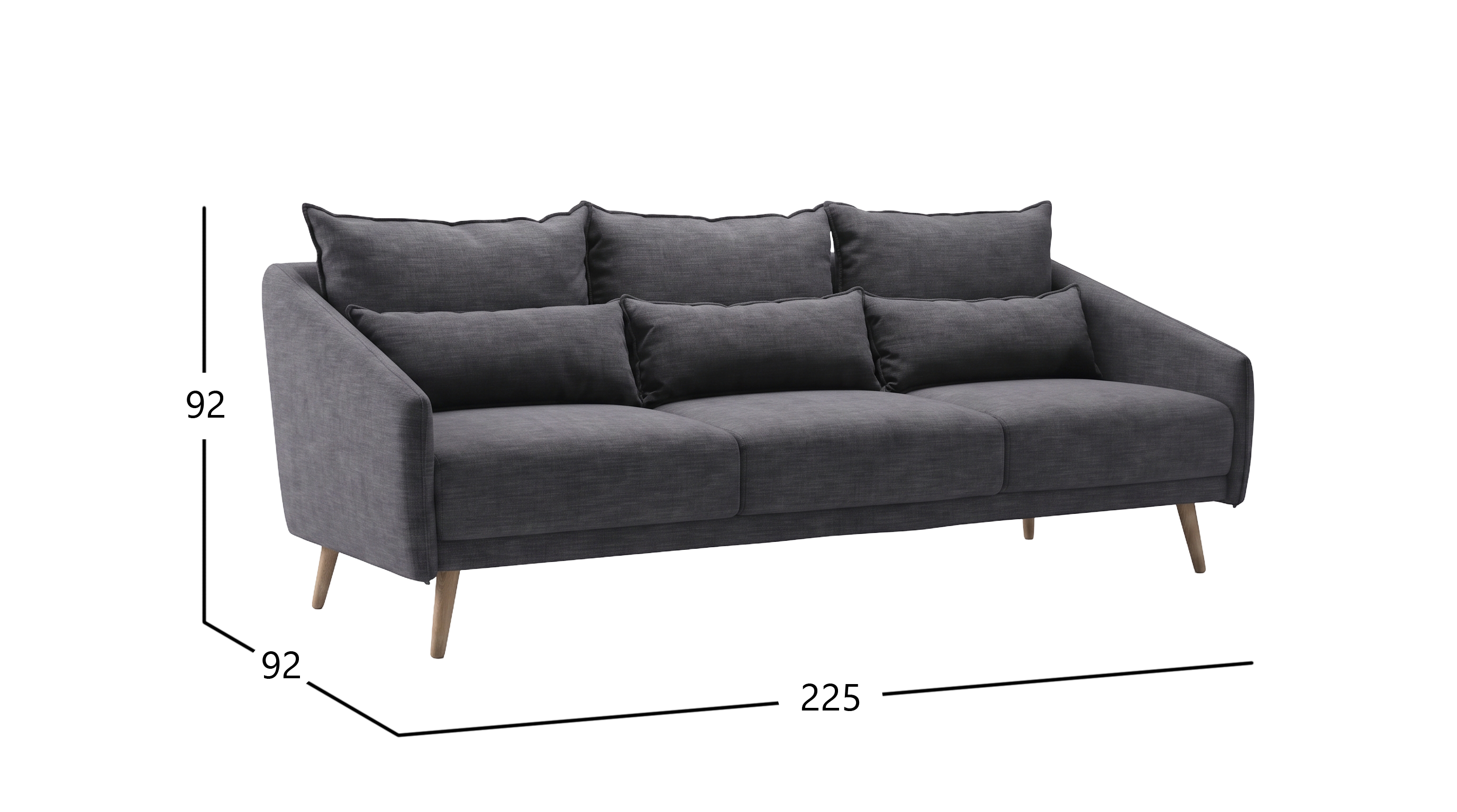 ZIZU SOFA NEGRO AZABACHE